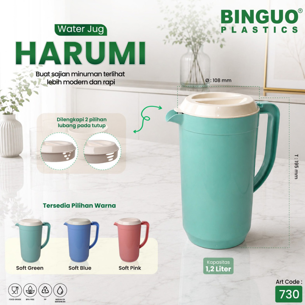 BINGUO WATER JUG HARUMI 1.2LT 730(108)
