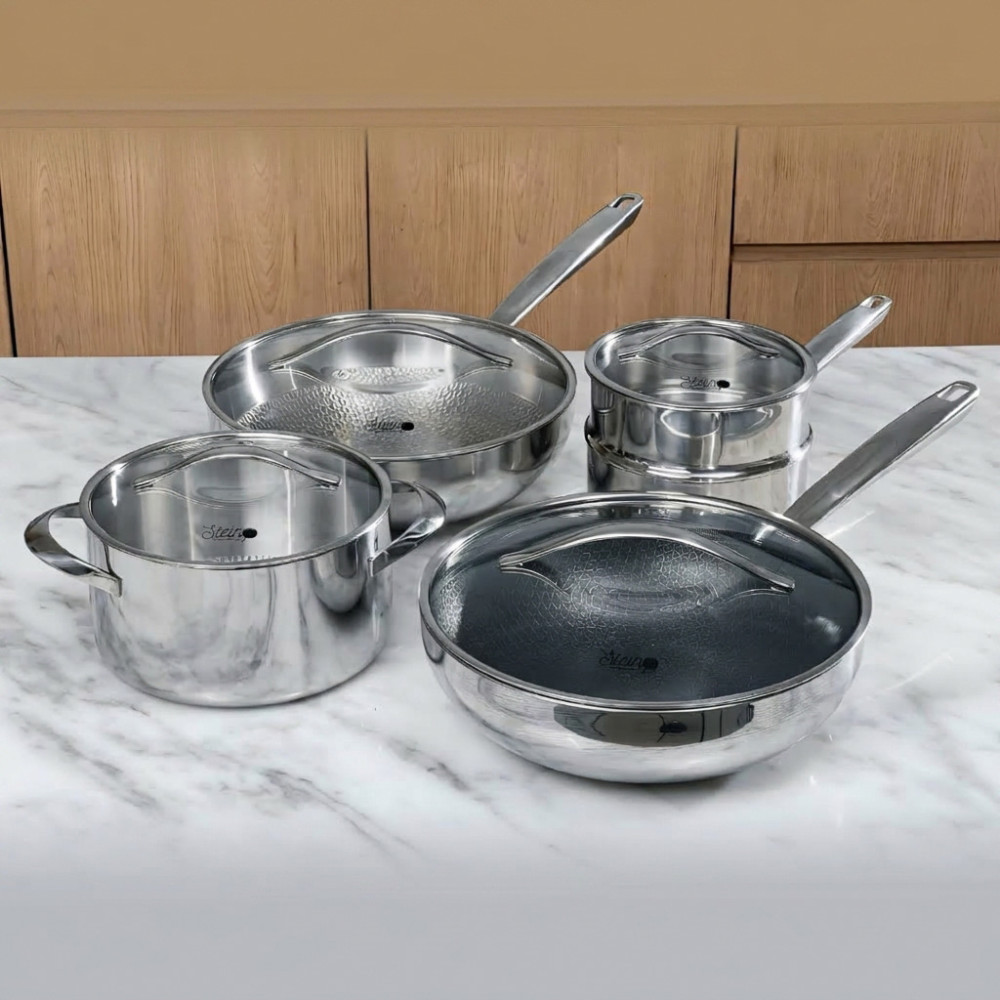 STEIN COOKWARE ELITE CLAD COMPLETE SET 4 PCS
