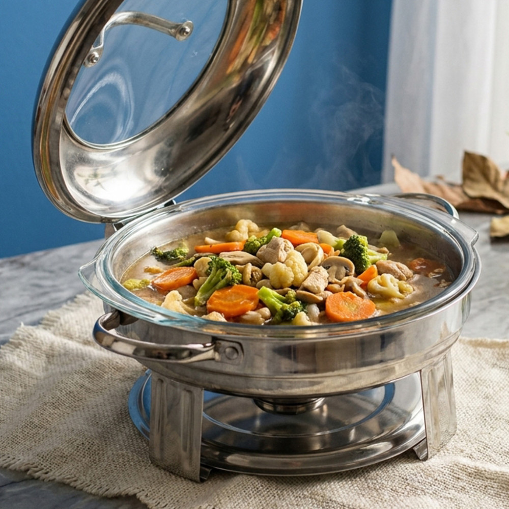 POTOBELO PAN WITH STOVE BUFFET SERVER 28CM / 3QT (2)