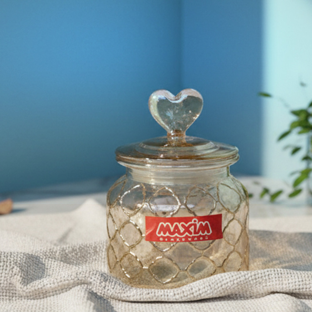 MAXIM TOPLES AMBER W/ HEART LID S 650ML (12)