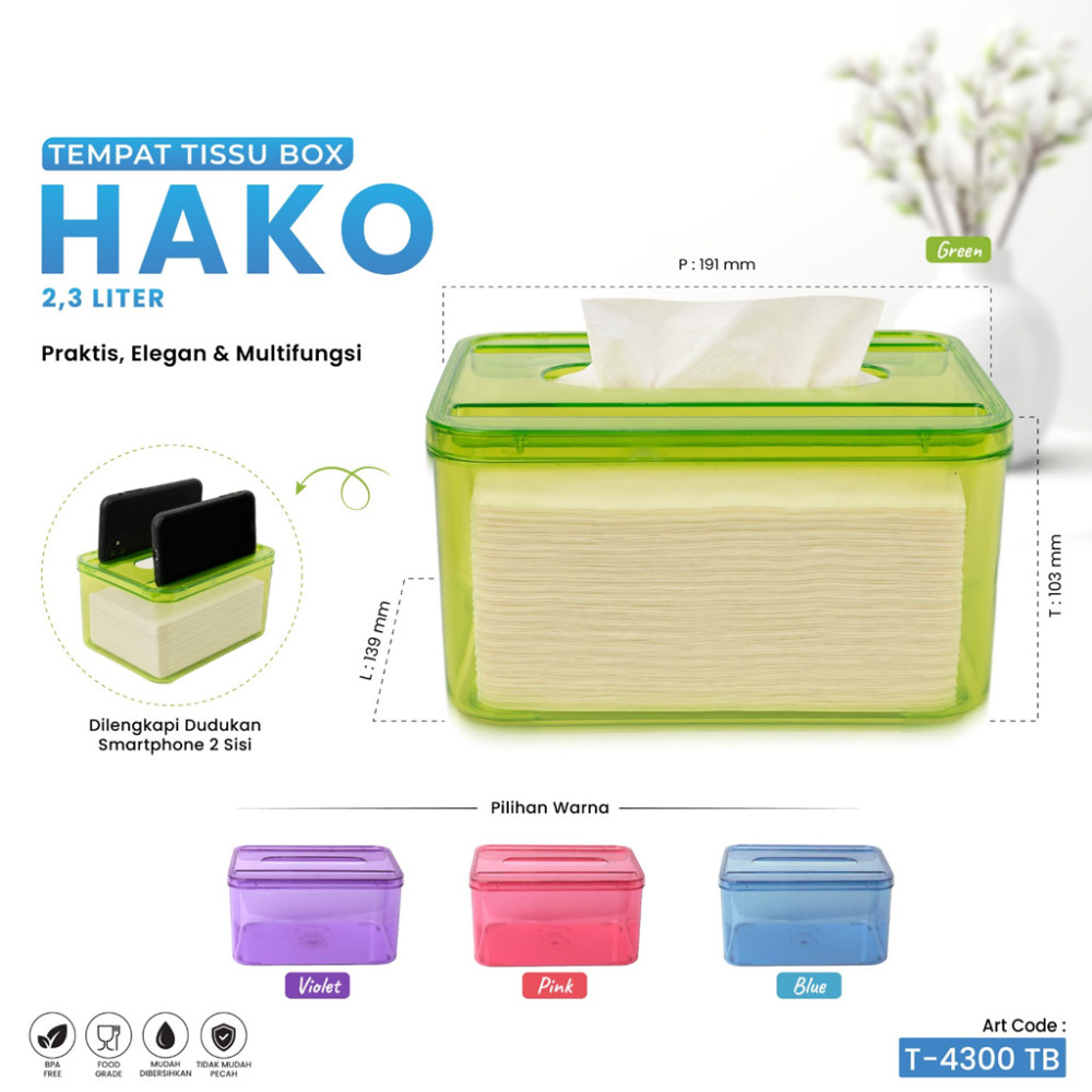 HINO TEMPAT TISSUE HAKO 2.3L T-4300TB(12)