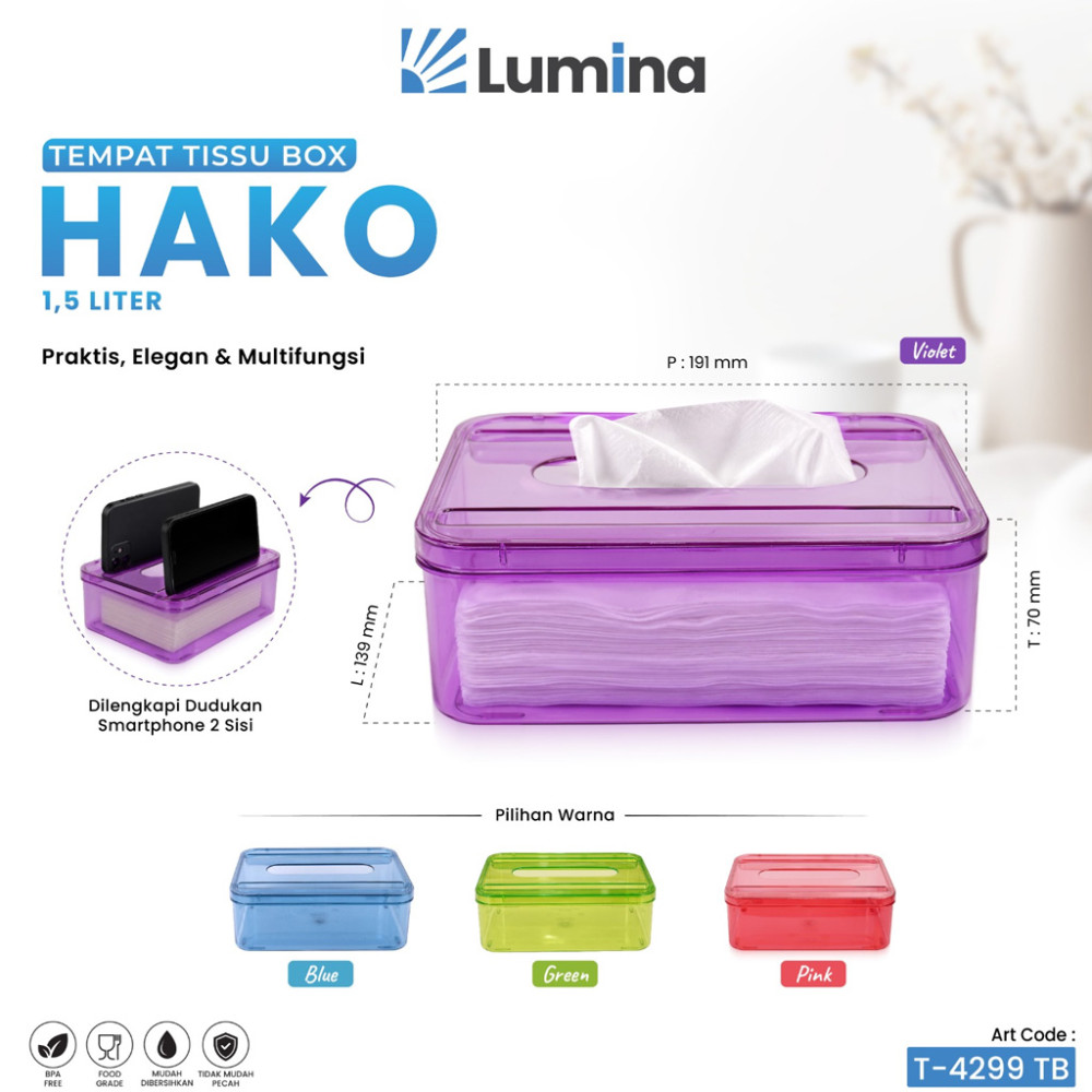 HINO TEMPAT TISSUE HAKO 1.5L T-4299TB(12)