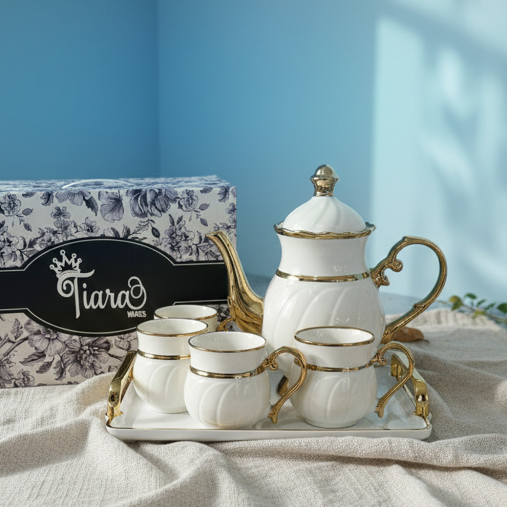 TIARA TEA SET GOLD BW (6)