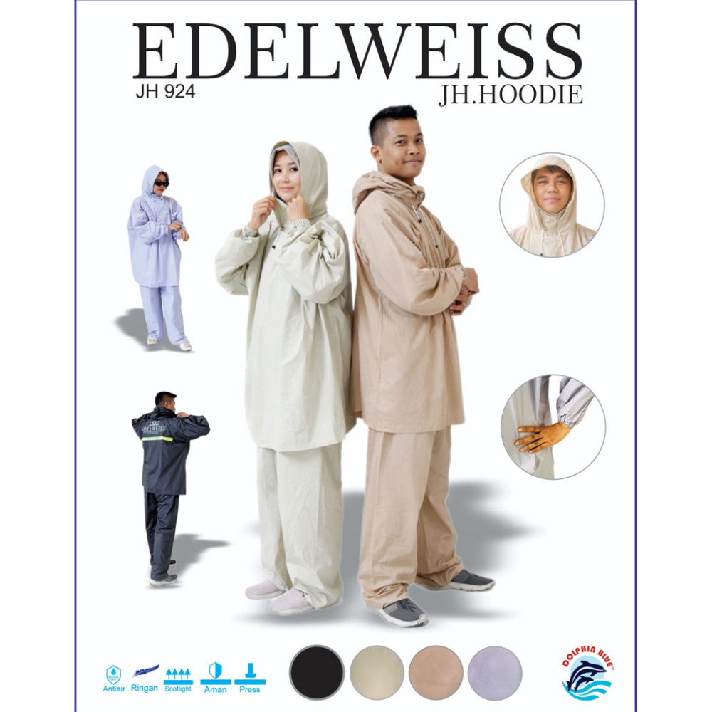 DOLPHIN JAS HUJAN HOODIE EDELWEISS 924(120)