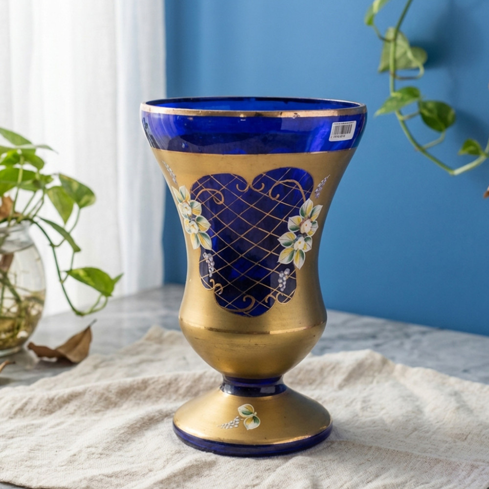 BOHEMIA $ VASE BUNGA 84206/30 25104 BLUE
