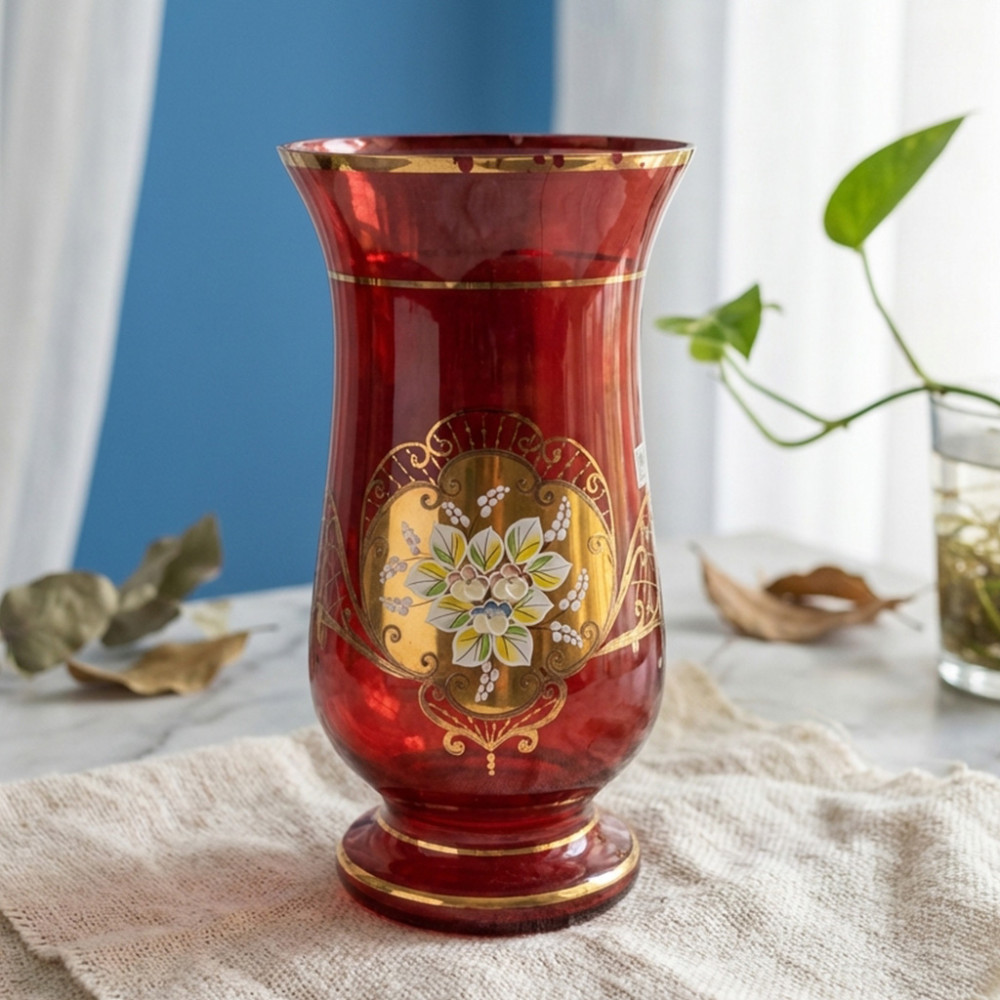 BOHEMIA $ VASE BUNGA 8105/30 25703 RUBY