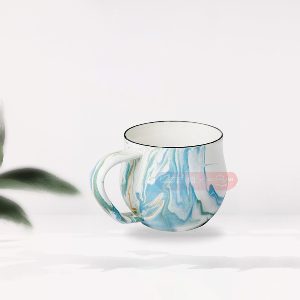 CHEFINA MUG BELLY 8CM MARBLE (12)