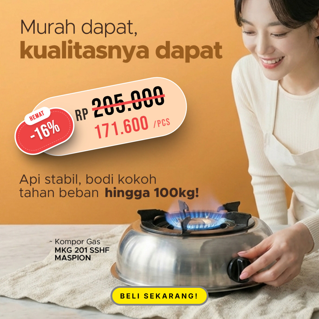 #PROMO_MASPION KOMPOR GAS MKG 201 SSHF