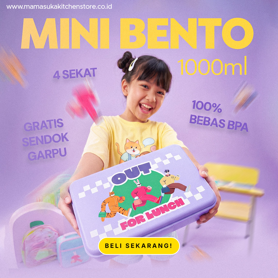 Mini Bento 1000ml – 4 Sekat🍱