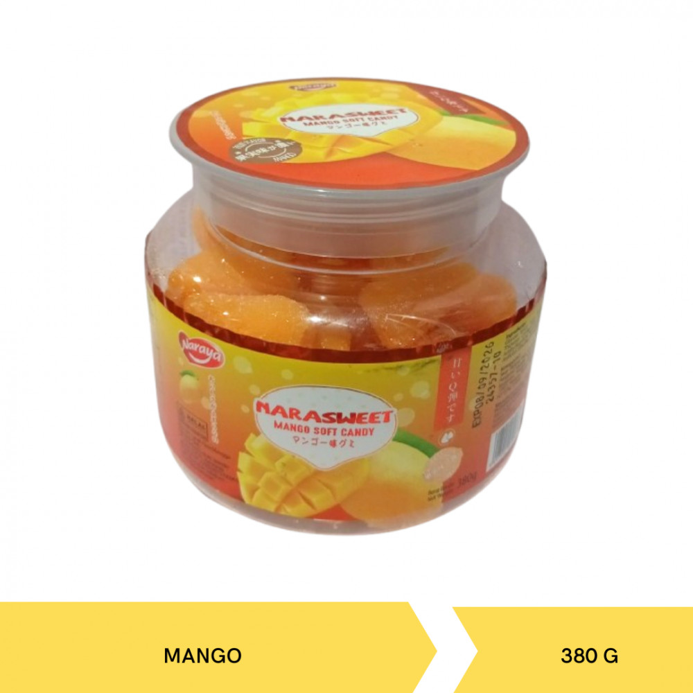 NARAYA NARASWEET MANGO SOFT CANDY 380G X 24
