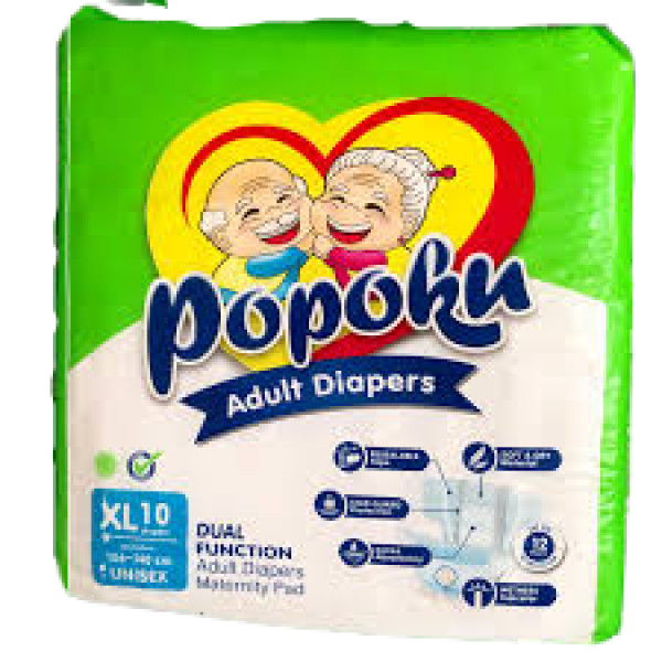POPOKU ADULT DIAPERS XL10 X 12