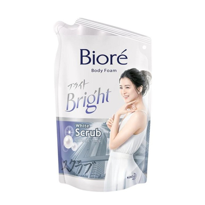 BIORE FOAM WHITE SCRUB POUCH 220ML