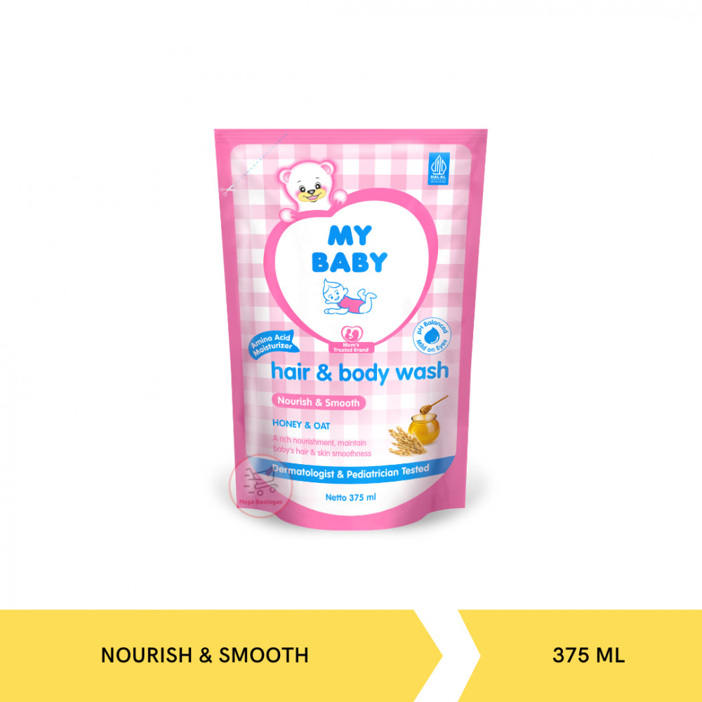 MY BABY HAIR&BW NOURISH&SMOOTH POUCH 375ML