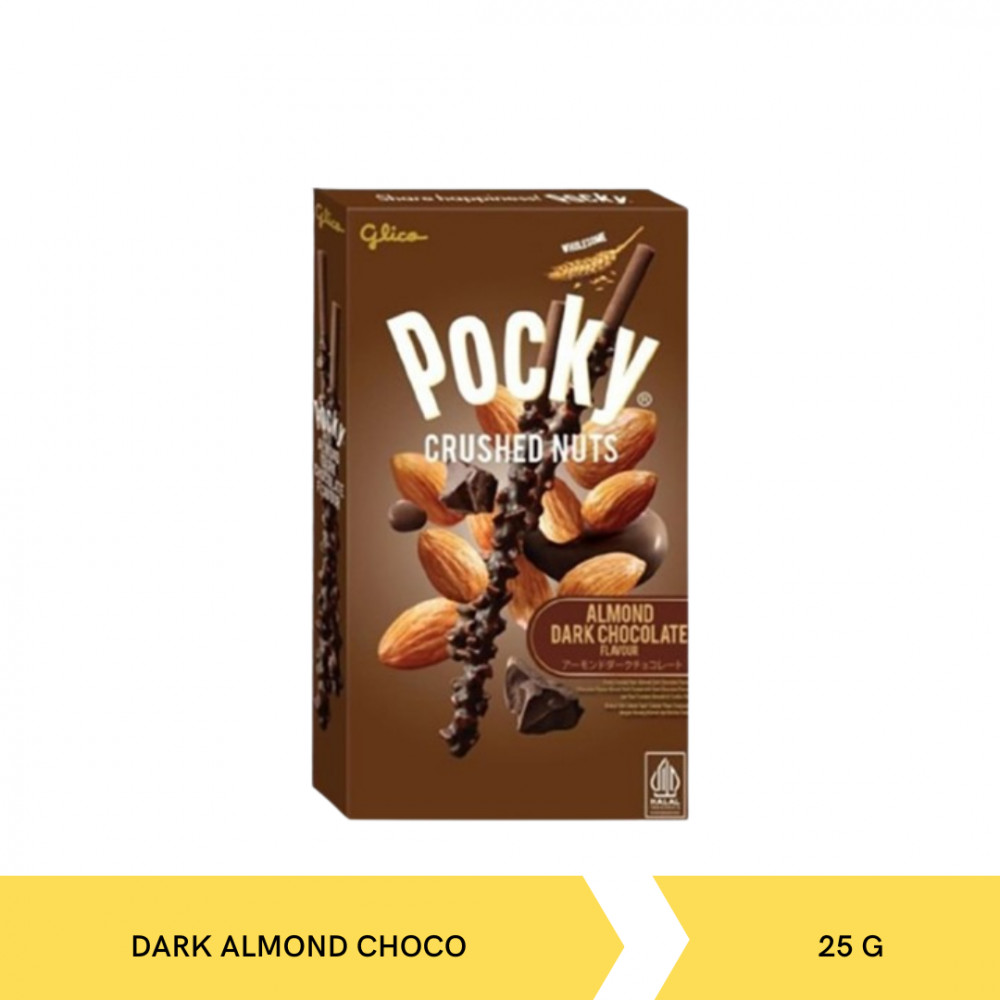 GLICO POCKY CRUSH ALMOND DARK CHOCO 25G X 10