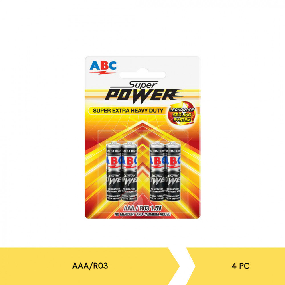 ABC BATTERY SUPER POWER AAA/R03 4PC
