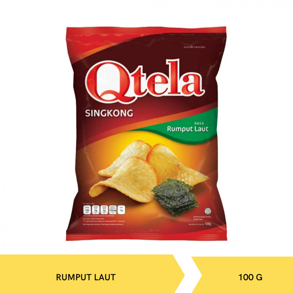 QTELA CASSAVA RUMPUT LAUT 100G X30