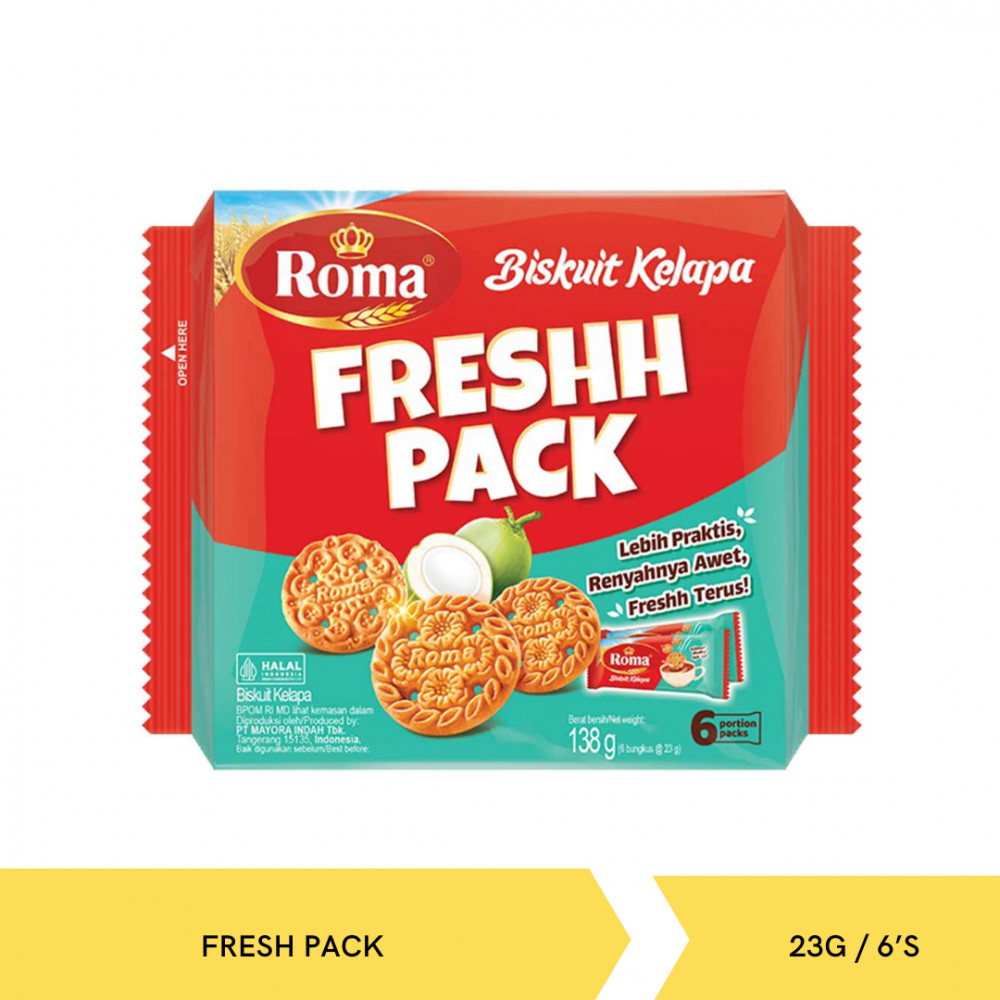 ROMA BISCUIT COCONUT FRESH PACK 23G/6`S X 24