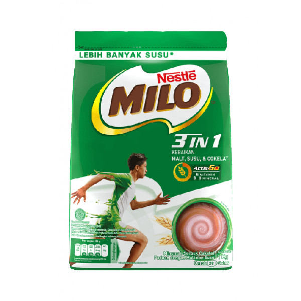 MILO 3IN1 POUCH 990G X 12