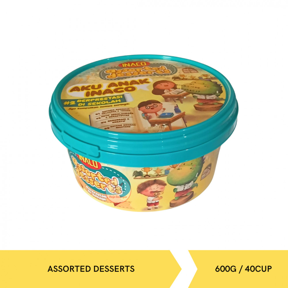 INACO ASSORTED DESSERTS  JELLY 600GX40CUPS X12