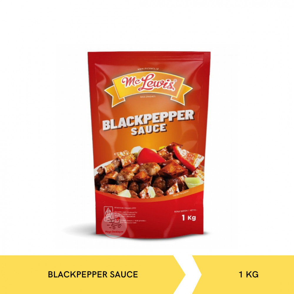 MC LEWIS BLACK PEPPER SAUCE 1KG X 12