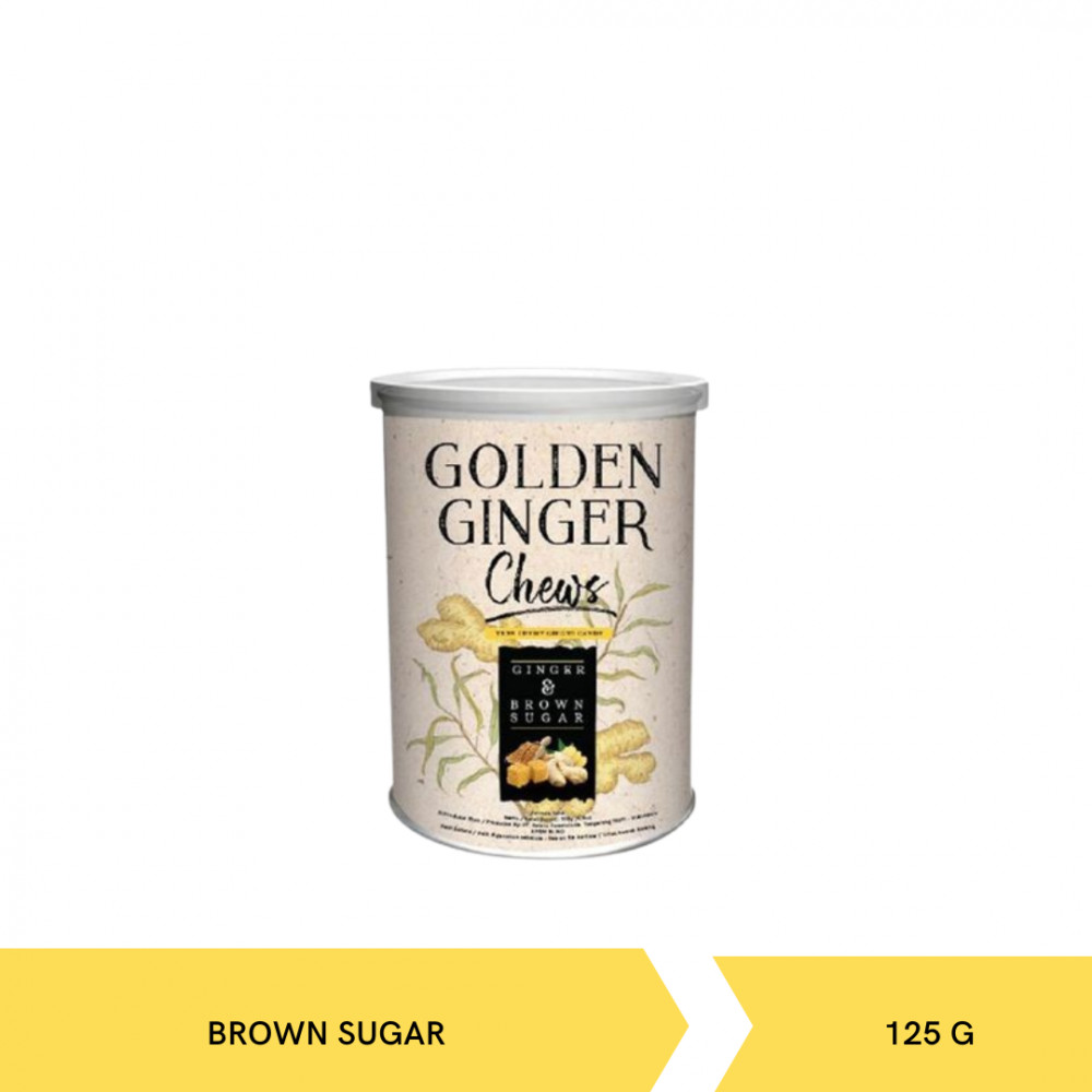 GOLDEN GINGER CHEWS BROWN SUGAR 125G X 12