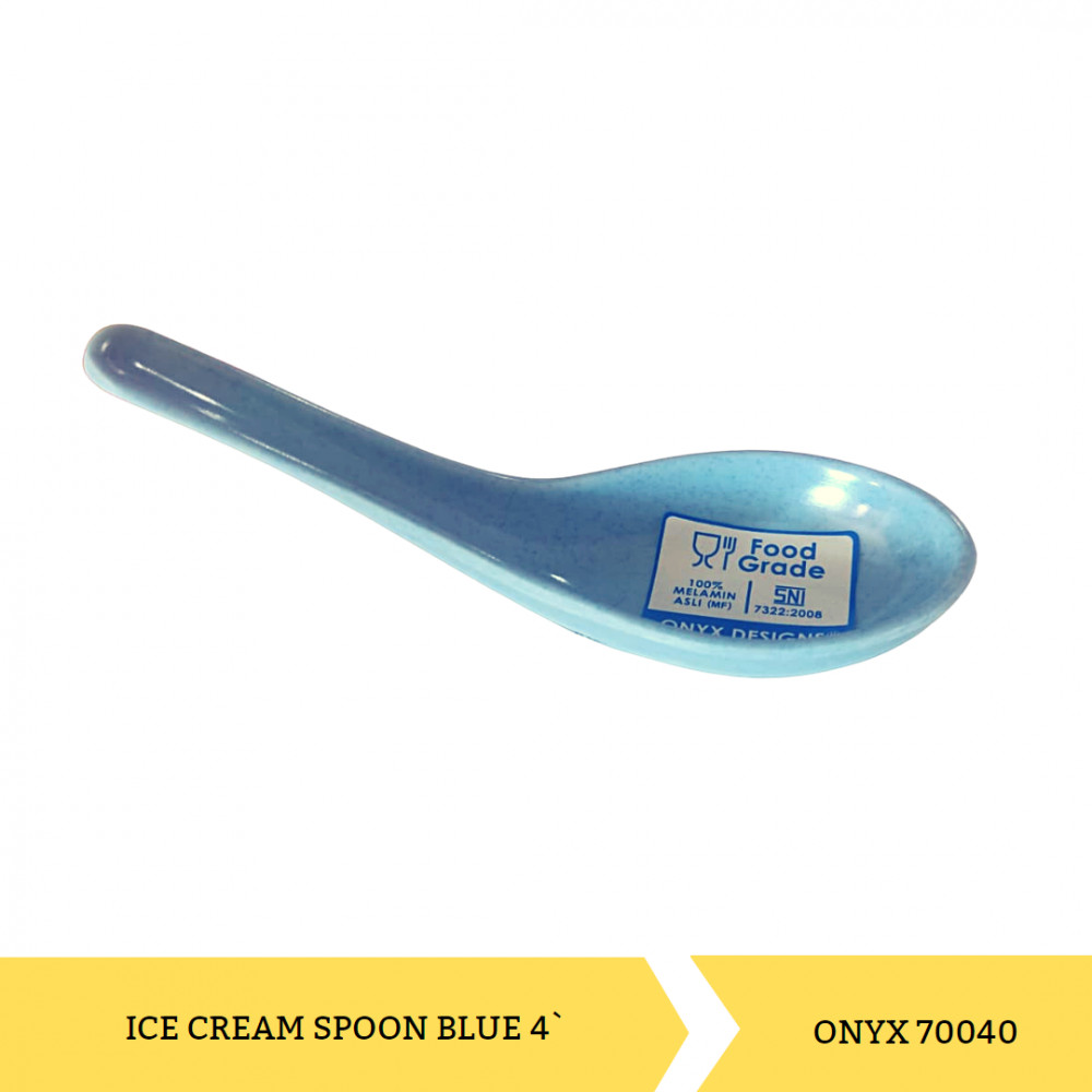 ONYX 70040 ICE CREAM SPOON BLUE 4`