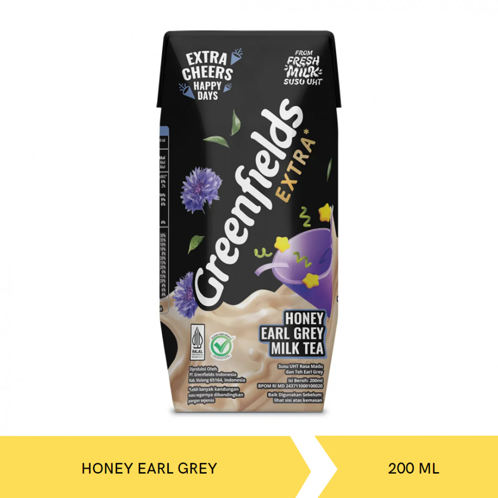 Greenfields Extra Mega Swalayan - GREEN FIELDS XTRA UHT HONEY EARL GREY 200MLX32