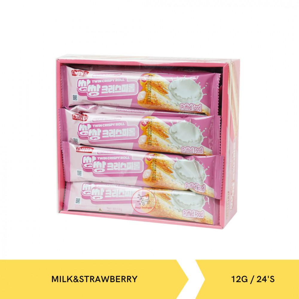 UMEIER TWIN C. ROLL MILK&STRAW 12G/24`S X20