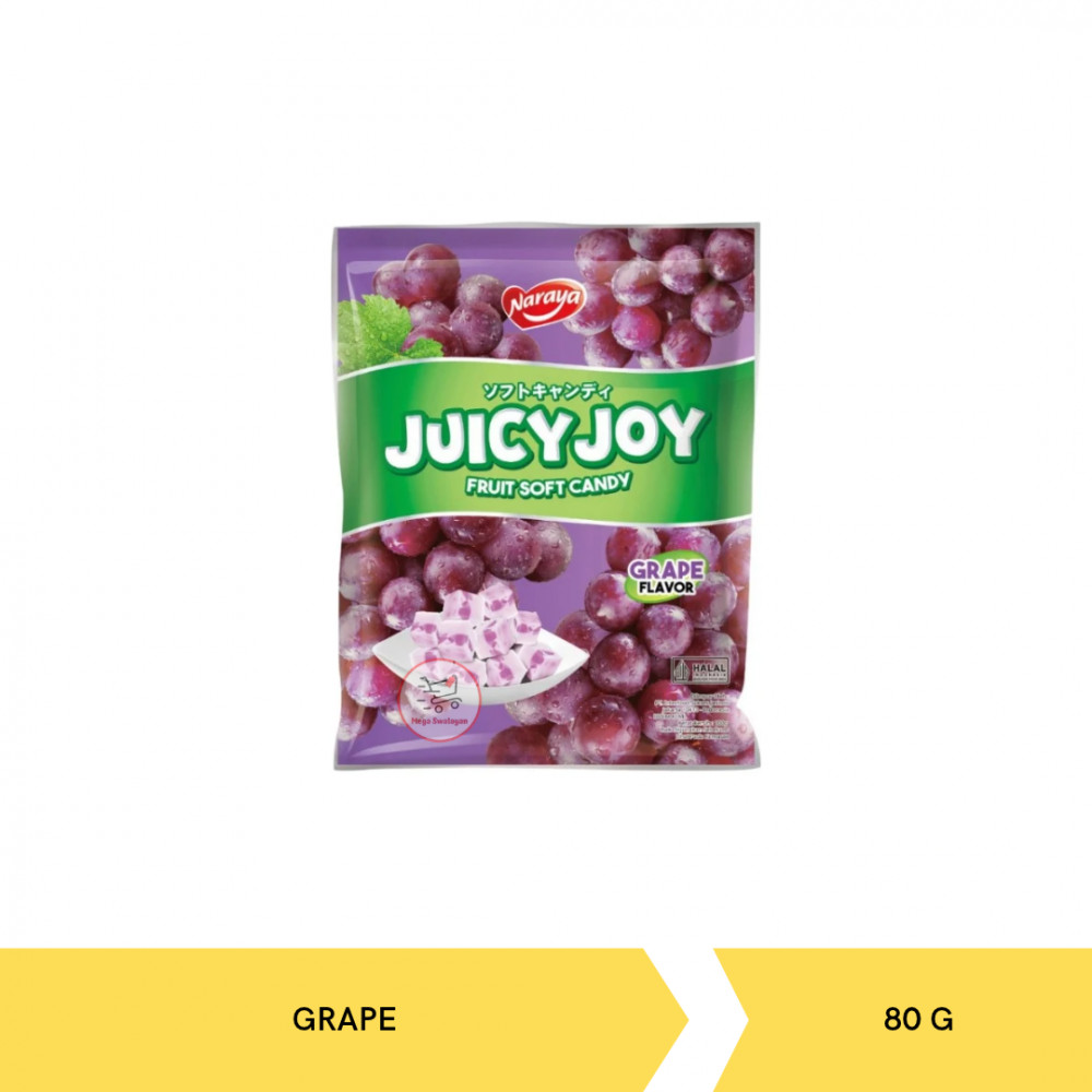 NARAYA JUICY JOY SOFT CANDY GRAPE 80GX10X5PACK