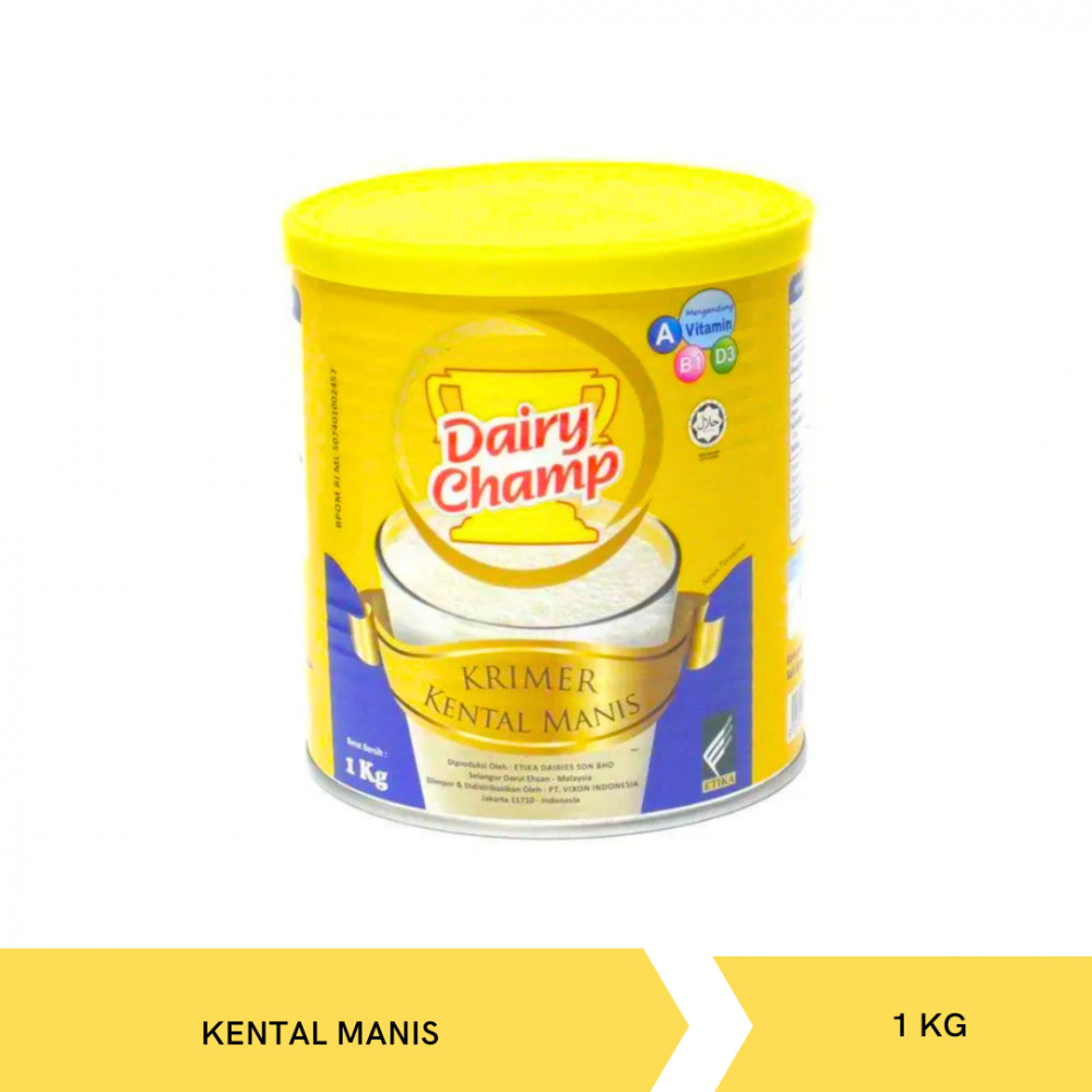 DAIRY CHAMP KRIMER KM 1KG PUTIH TIN X 24
