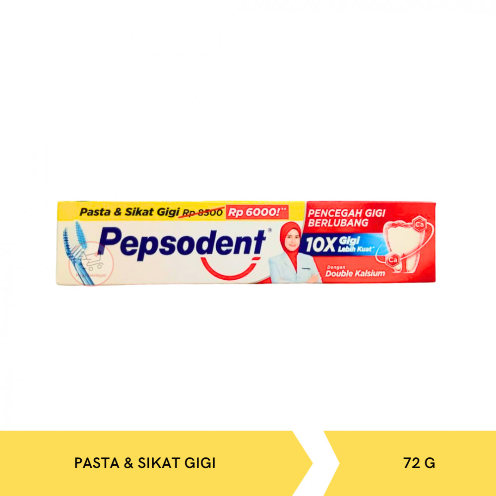 PEPSODENT T.PASTE&BRUSH WHITE 72G X 72