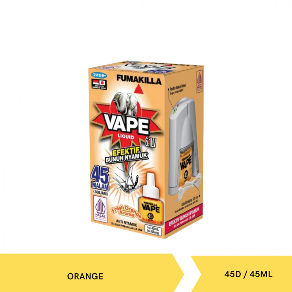 VAPE LIQ REFILL ORANGE 45D/45ML