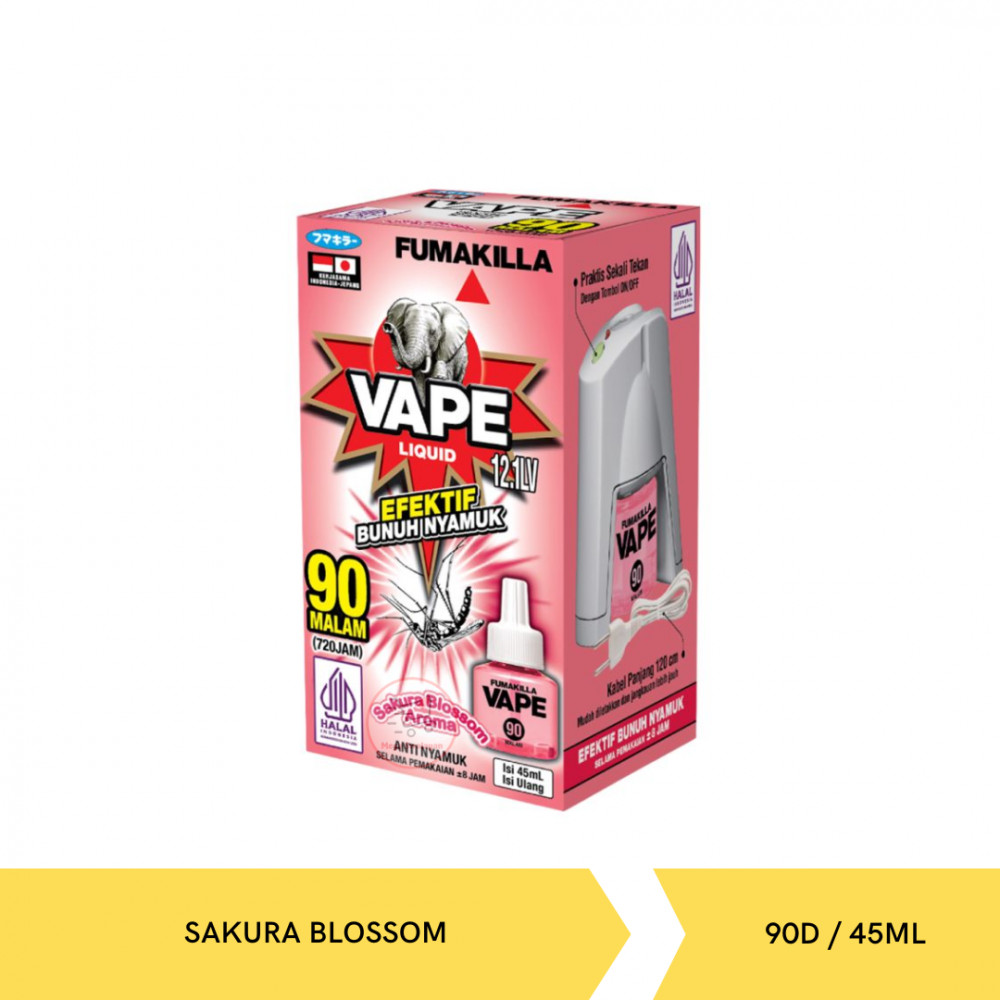 VAPE LIQ REFILL SAKURA BLOSSOM 90D/45ML
