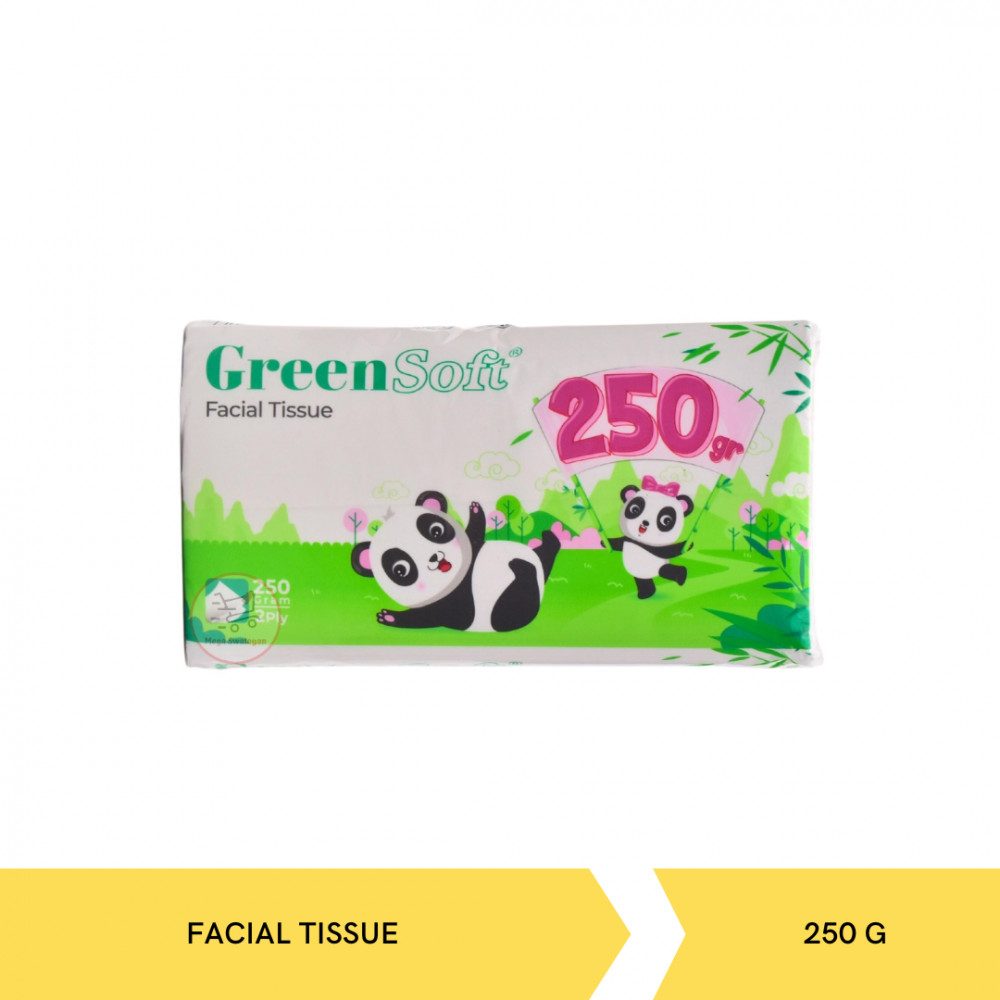 GREEN SOFT FACIAL TISSUE 250G 2PLY X 20