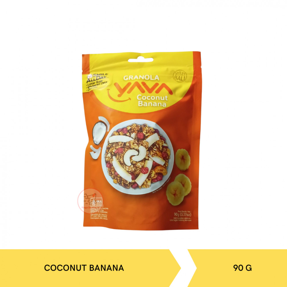 YAVA GRANOLA COCONUT BANANA 90G X 12
