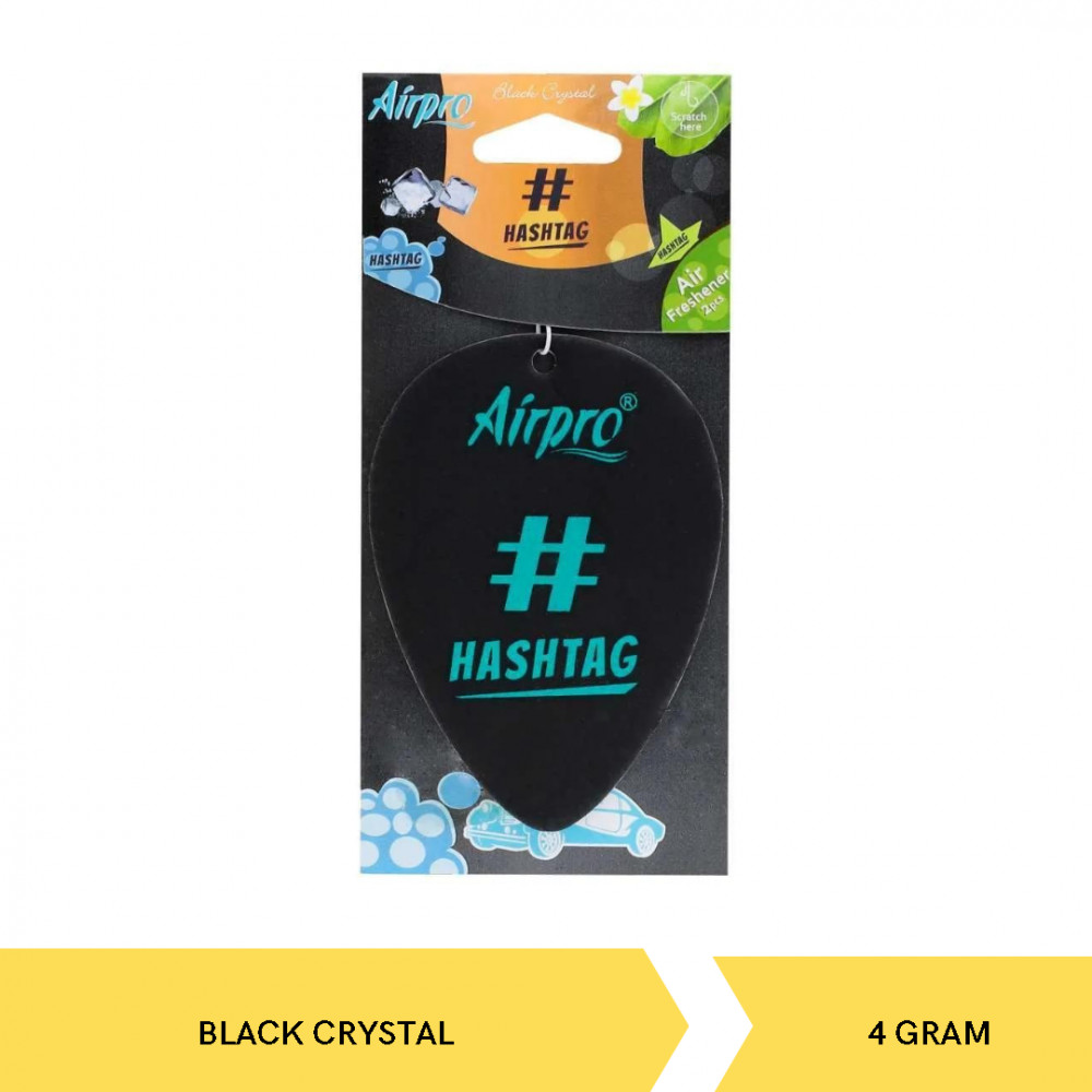 AIRPRO CAR HASHTAG AIR FRESH BLACK CRYSTAL 4G X 24
