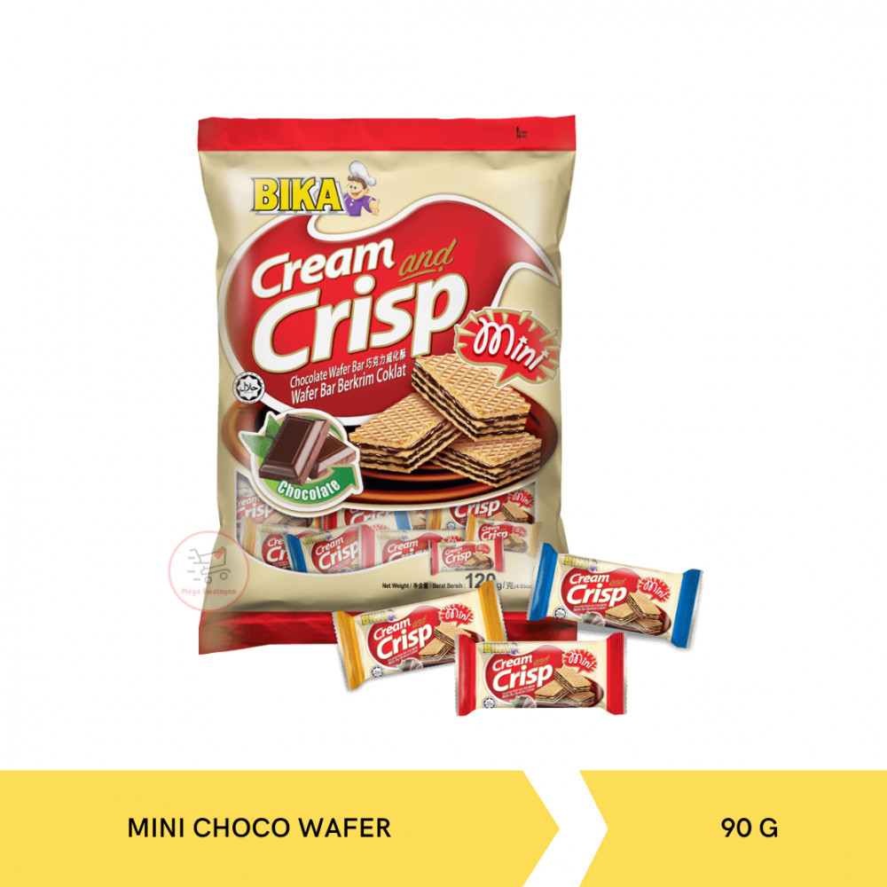 BIKA CREAM&CRISP MINI CHOC WFR 90GX24
