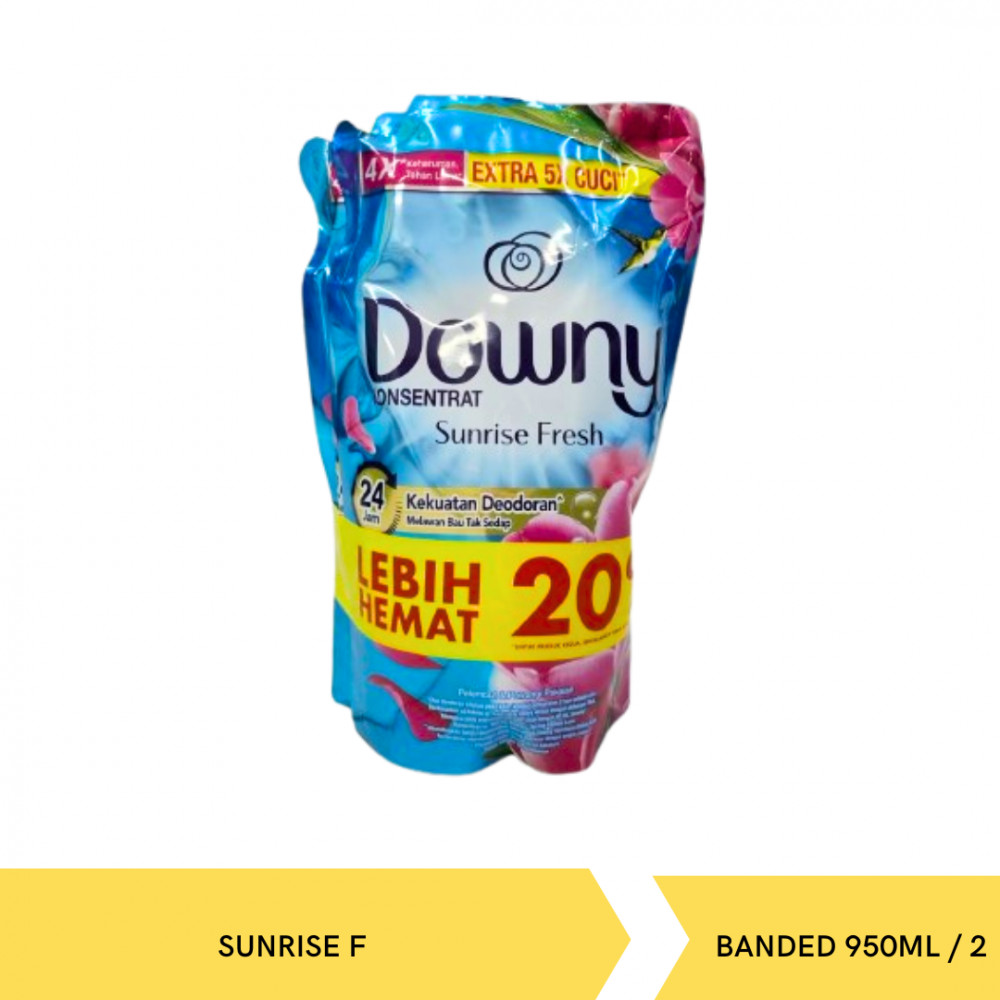 DOWNY PELEMBUT SUNRISE F 950ML/2`S X 6