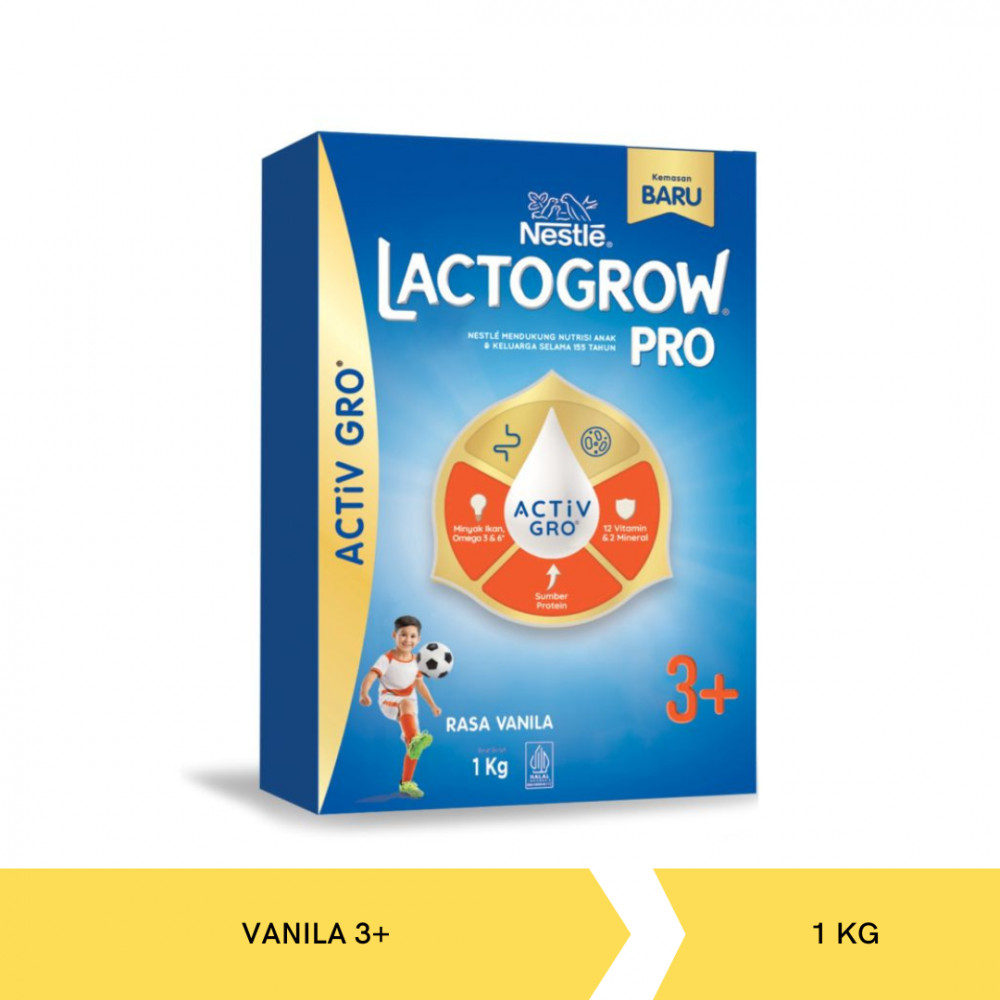LACTOGROW PRO 3+ VANILA 1KG X 12