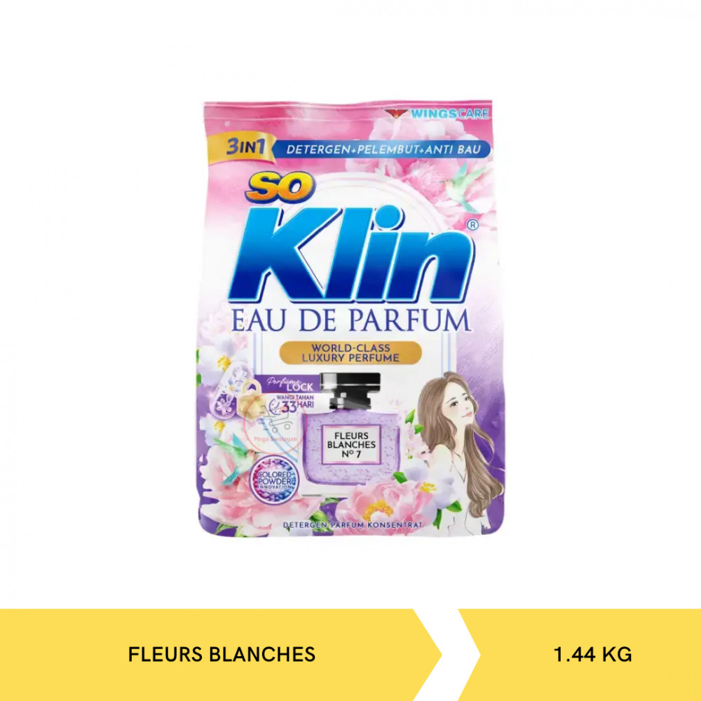 SOKLIN PWD DET EDP FLEURS BLANCHES 1.44KG X 6