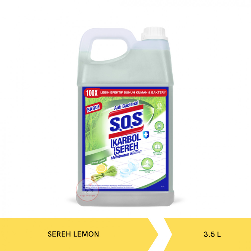 SOS KARBOL SEREH LEMON JERIGEN 3.5L X 4