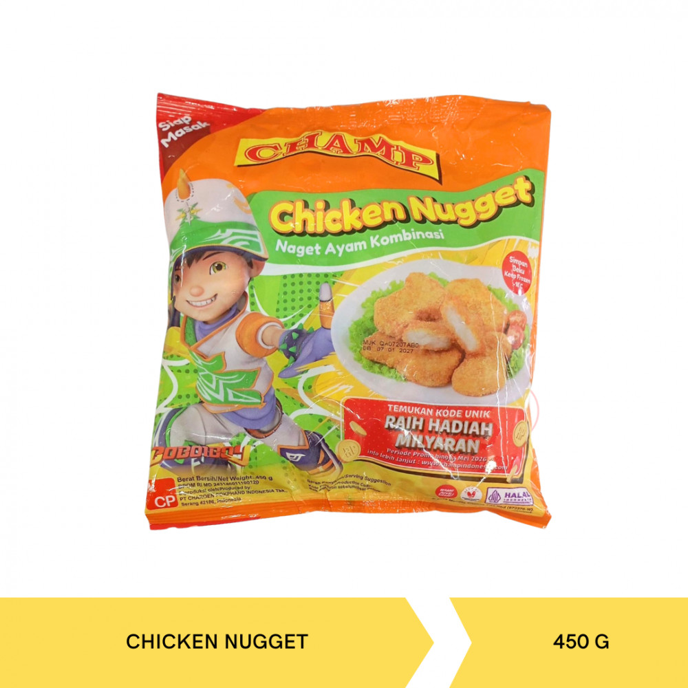 CHAMP CHICKEN NUGGET 450G X 12