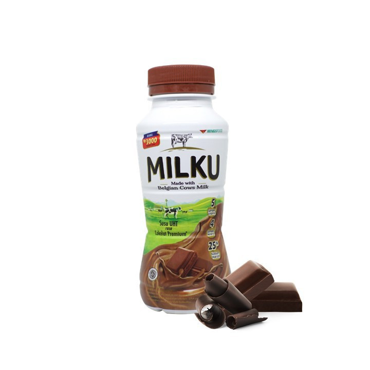 MILKU UHT COKELAT BTL 200ML