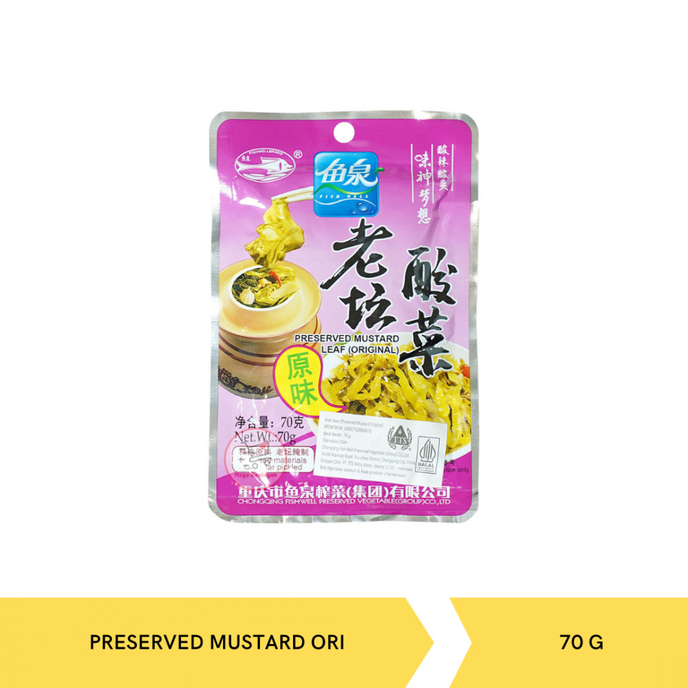 FISH WELL PRESERVED MUSTARD ORI 70G X 100