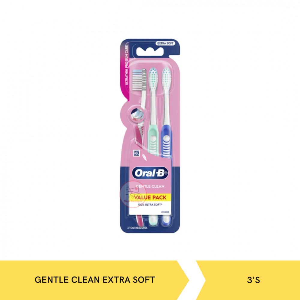 ORAL B T.BRUSH ULTRATHIN PRO GUM CARE 3`S EXT LEMBUT