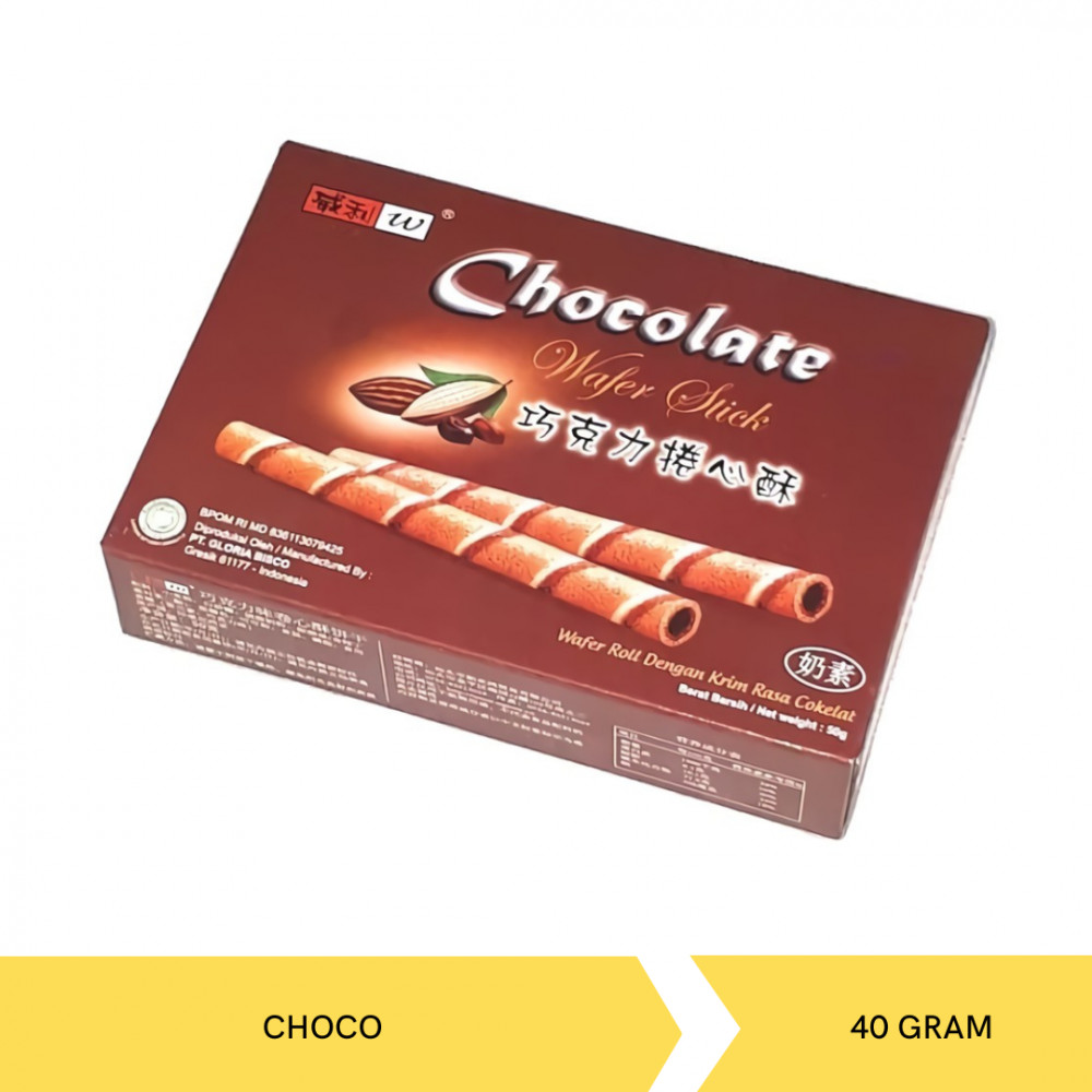 WILLIE WAFER STICK CHOCO KTK 40G X 20