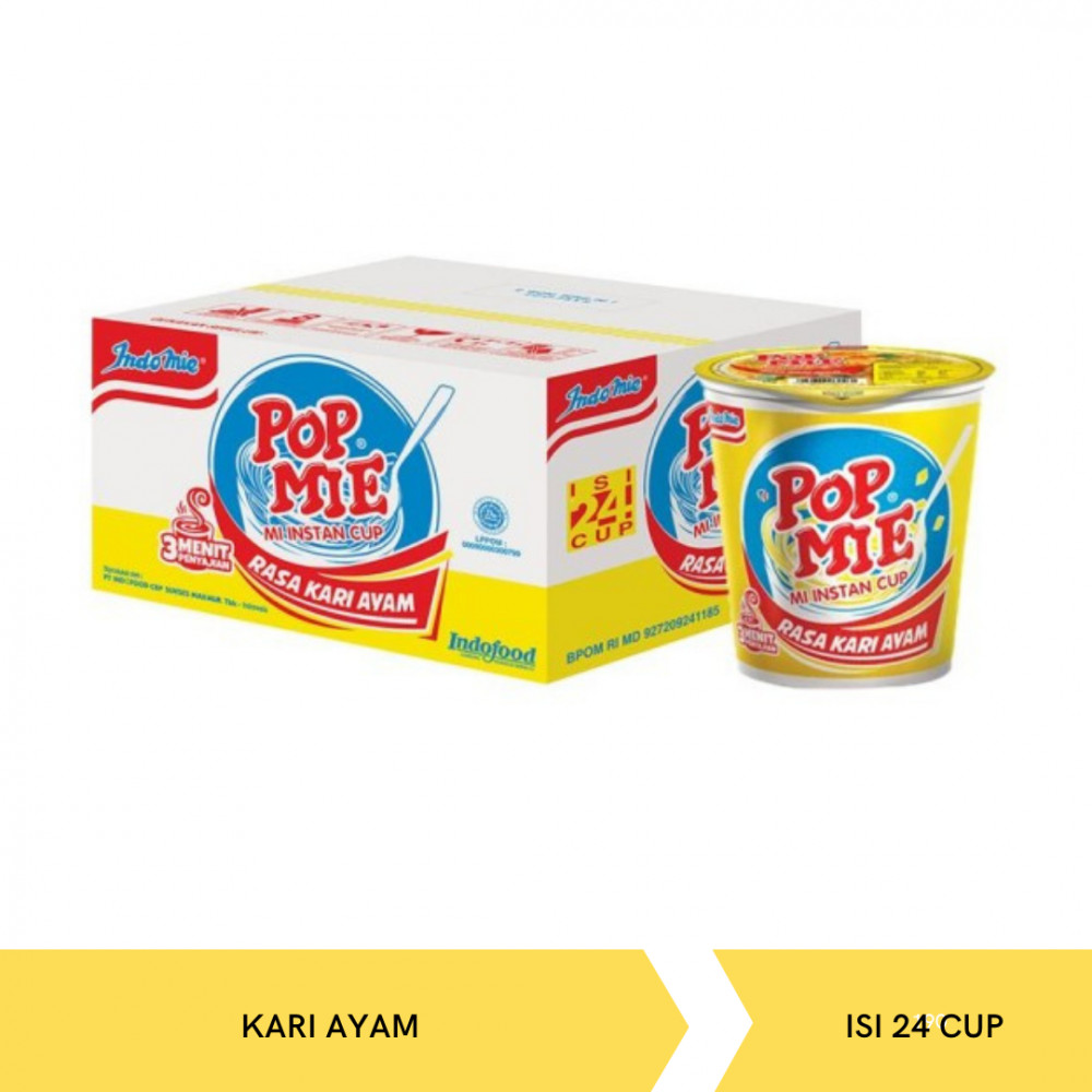 POPMIE KUAH KARI AYAM BOX 75G ISI 24 CUP