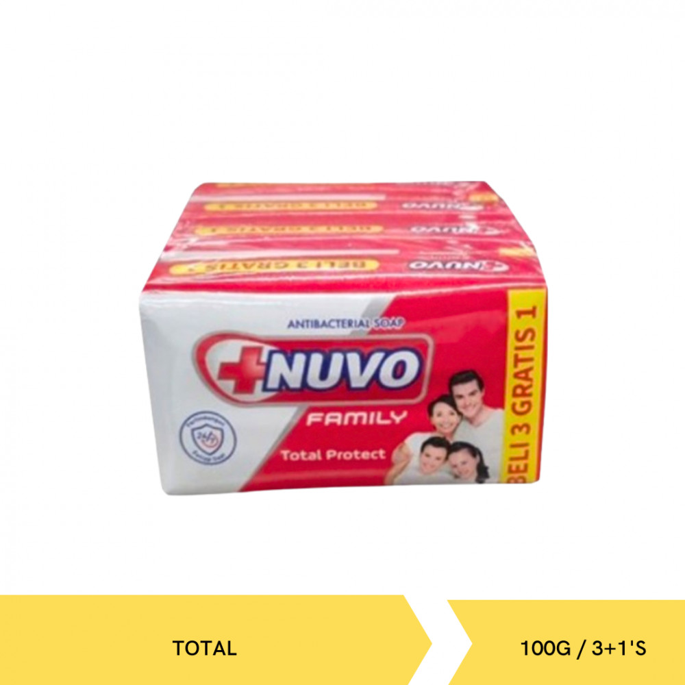 NUVO SOAP FAMILY TOTAL PRO RED PACK 100G/3+1`S