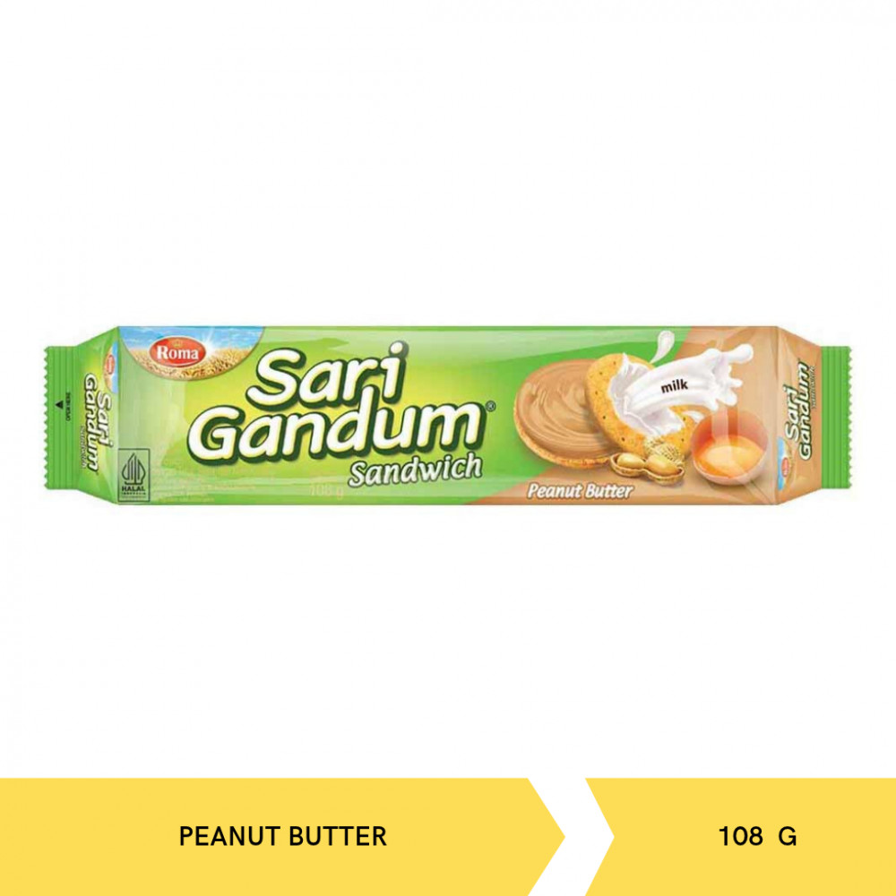 ROMA SANDW SARI GANDUM PEANUT BUTTER 108G X 24