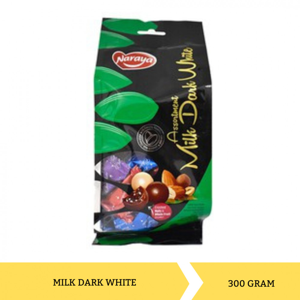 NARAYA ASSORTMENT MILK DARK WHT 300G X 30